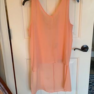 Small jelly  contour Light orange sheer top